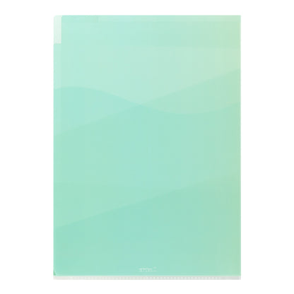 MIDORI 5-Pockets Clear Folder A4 Gradation Green