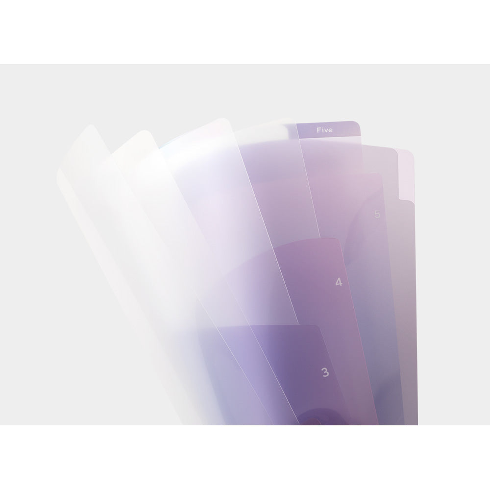 MIDORI 5-Pockets Clear Folder A4 Gradation Purple A