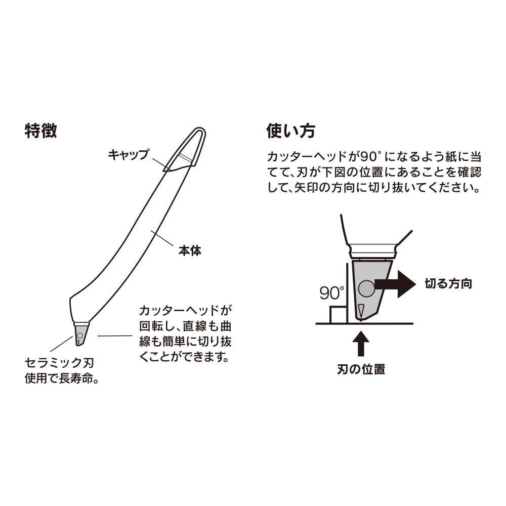 MIDORI Scrapbook Cutter Black A