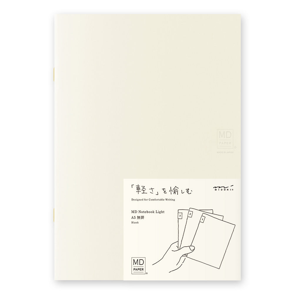 MIDORI MD Notebook Light A5 Blank 3/pack A