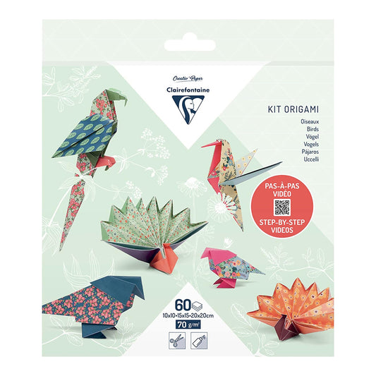 CLAIREFONTAINE Origami Kit 10cm/15cm/20cm 70g 60s Birds