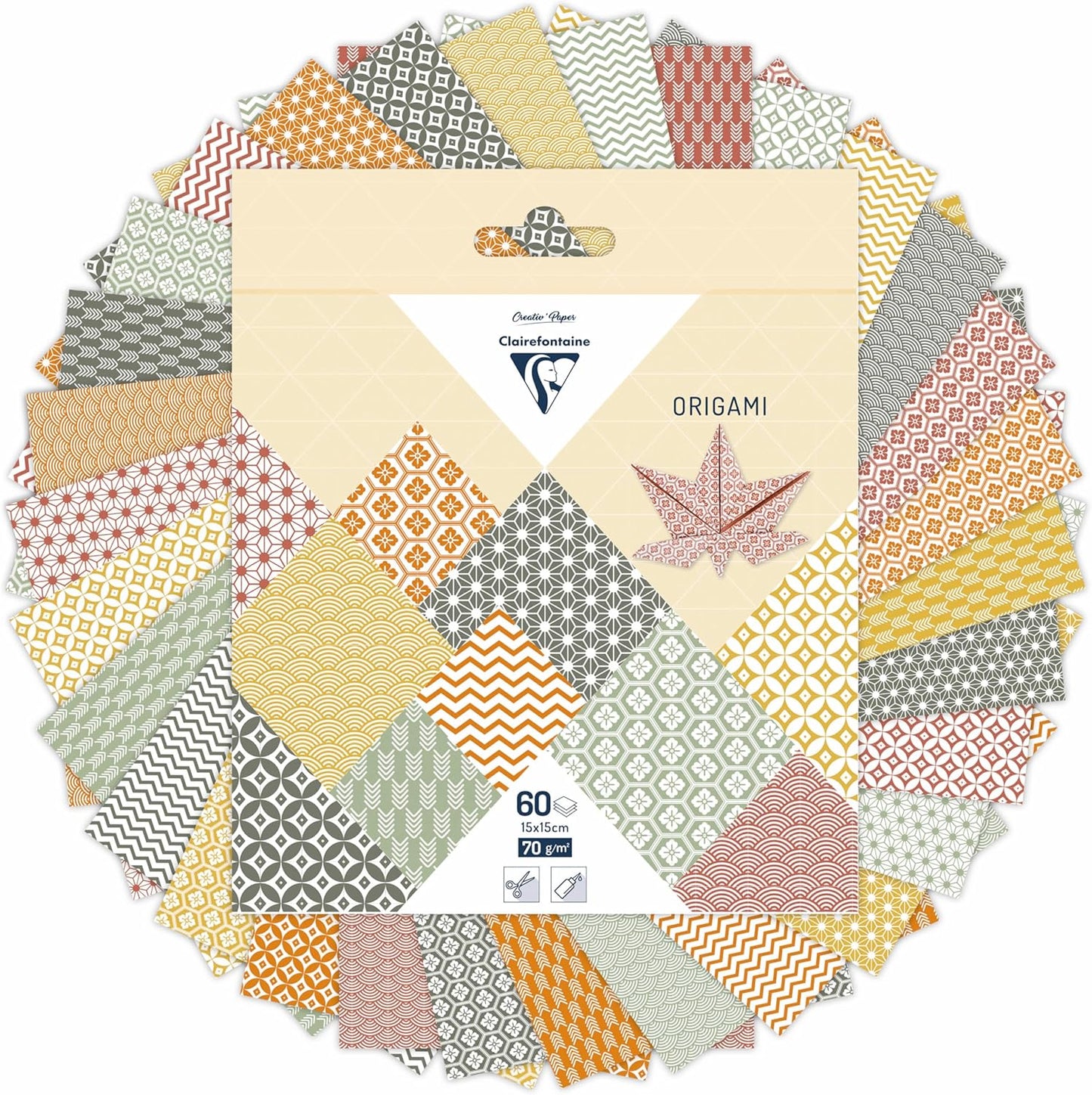 CLAIREFONTAINE Origami Papers 15x15cm 70g 60s Autumn