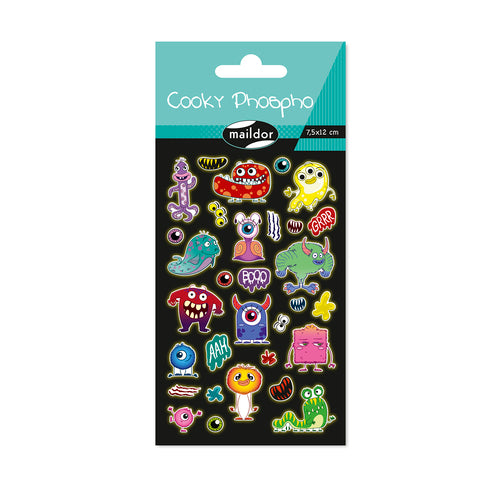 MAILDOR 3D Stickers Cooky Phospho Monsters 1s