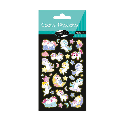 MAILDOR 3D Stickers Cooky Phospho Unicorns 1s