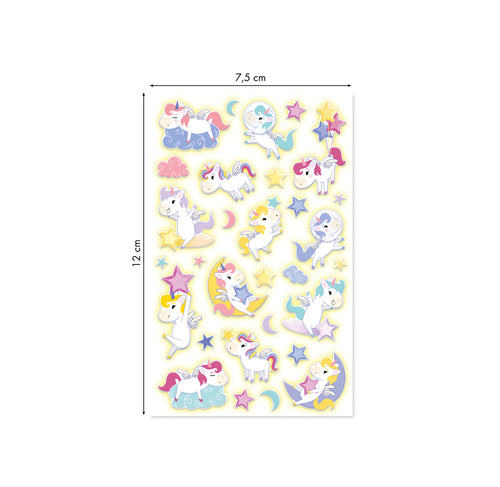 MAILDOR 3D Stickers Cooky Phospho Unicorns 1s