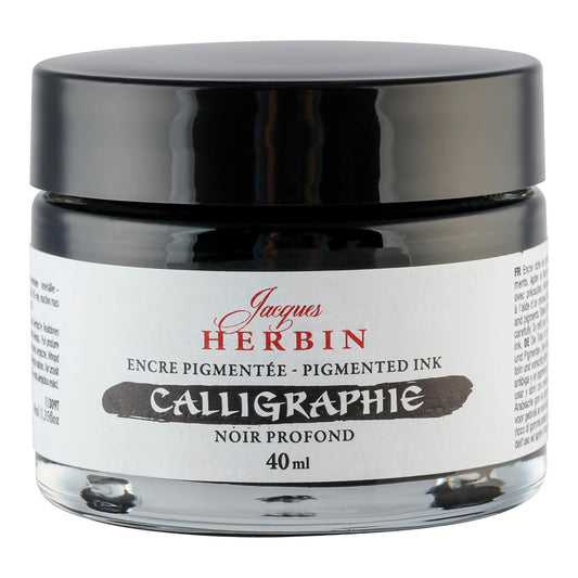 JACQUES HERBIN Pigmented Calligraphy Ink 40ml Deep Black