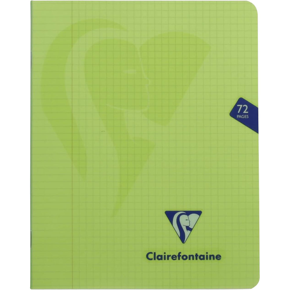 CLAIREFONTAINE Mimesys PP Stapled Notebook 16.5x21cm 36s 5x5 Sq+Margin Assorted