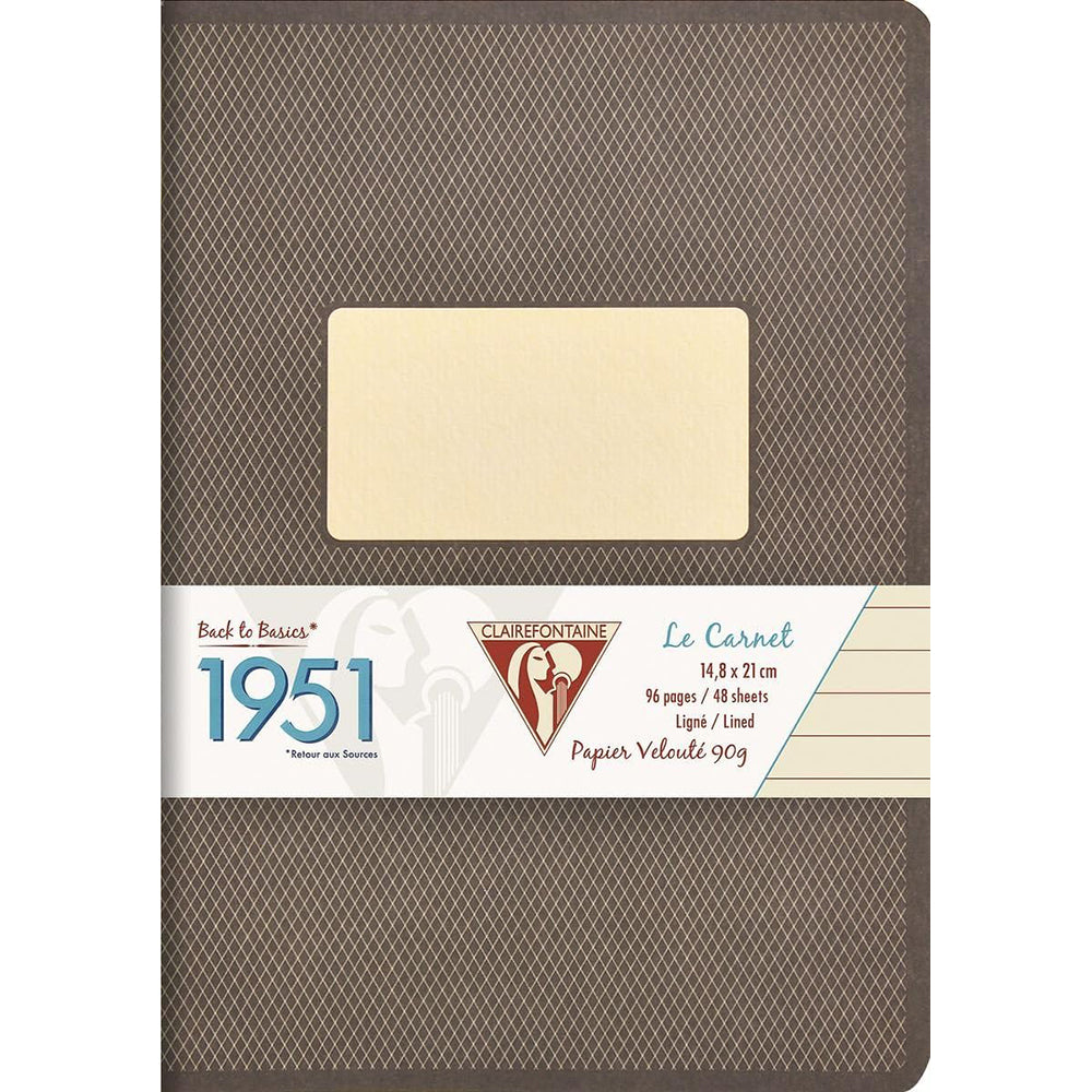 CLAIREFONTAINE 1951 Stapled Notebook A5 48s Lined Black