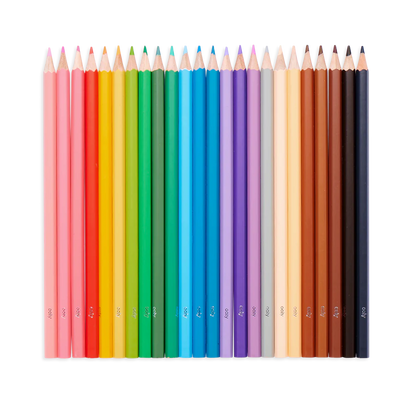 OOLY Color Together Colored Pencils Set of 24 (18 Classic & 6 Skin Tone Colors)