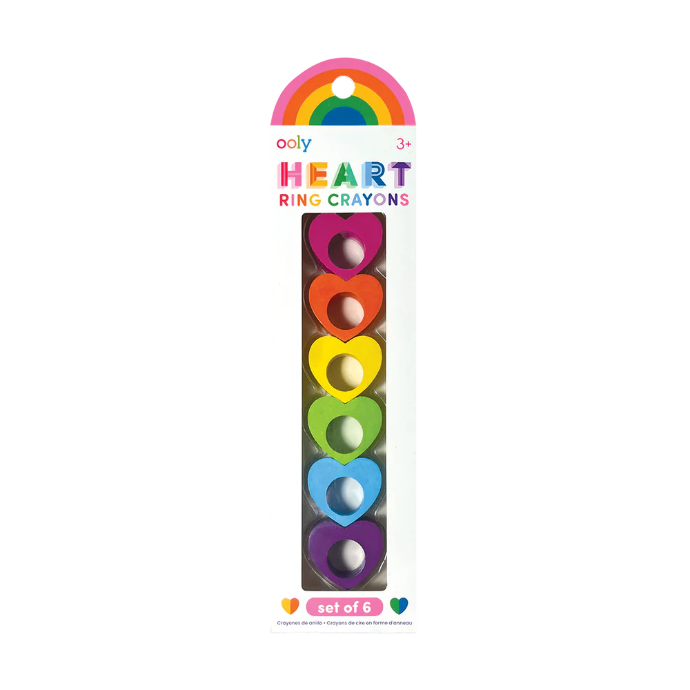 OOLY Heart Ring Crayons Set of 6