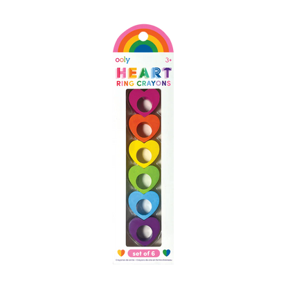 OOLY Heart Ring Crayons Set of 6