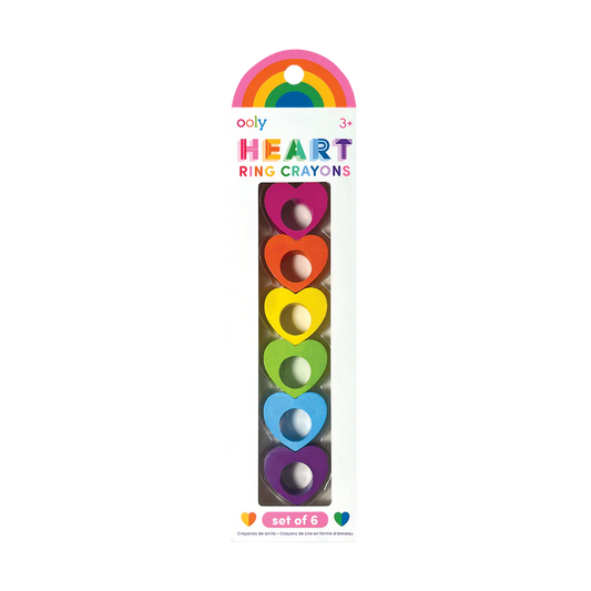 OOLY Heart Ring Crayons Set of 6