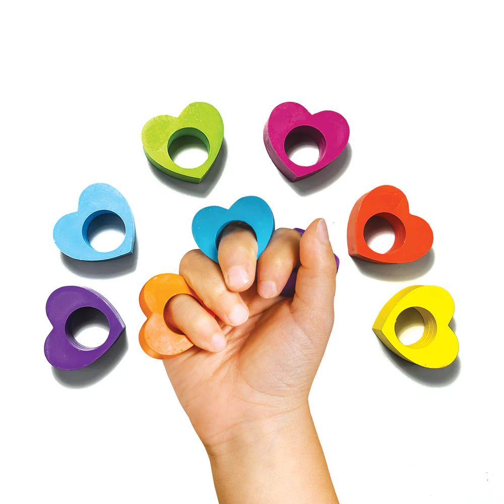 OOLY Heart Ring Crayons Set of 6