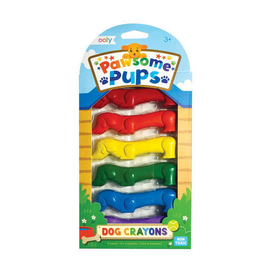 OOLY Pawsome Pups Dog Crayons Set of 6