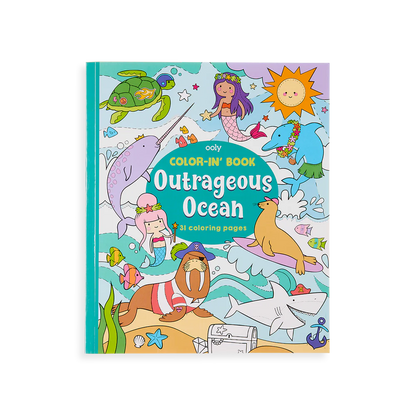 OOLY Color-in' Book: Outrageous Ocean 8x10in