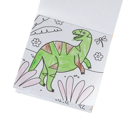 OOLY Carry Along Crayon & Coloring Book Kit-Dinoland Set of 9