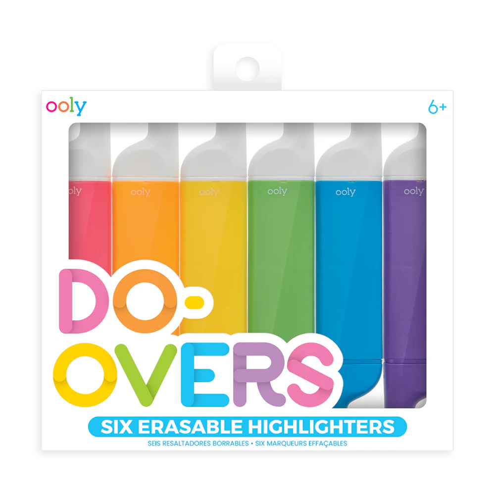 OOLY Do-Overs Erasable Highlighters Set of 6