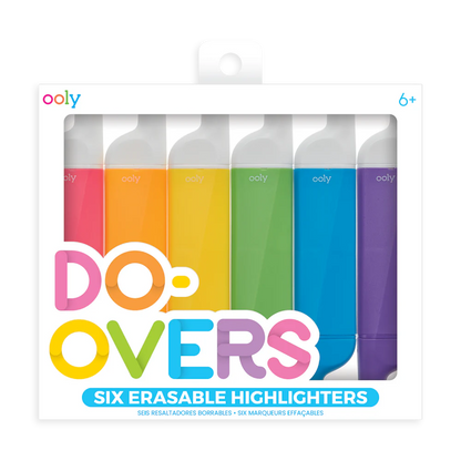 OOLY Do-Overs Erasable Highlighters Set of 6