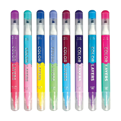 OOLY Color Layers Double-Ended Layering Markers Set of 8