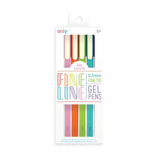 OOLY Fine Line Colored Gel Pen Set of 6