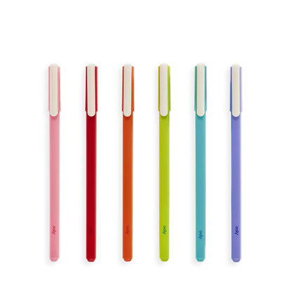 OOLY Fine Line Colored Gel Pen Set of 6