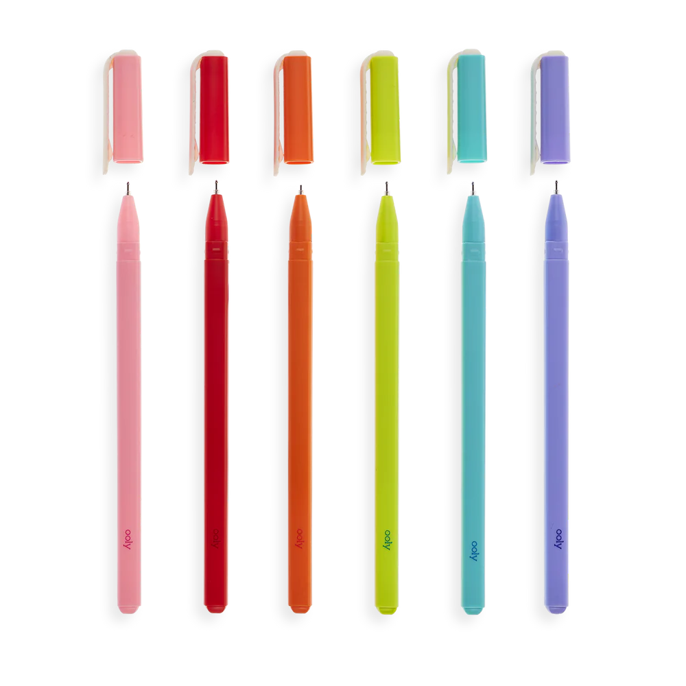 OOLY Fine Line Colored Gel Pen Set of 6