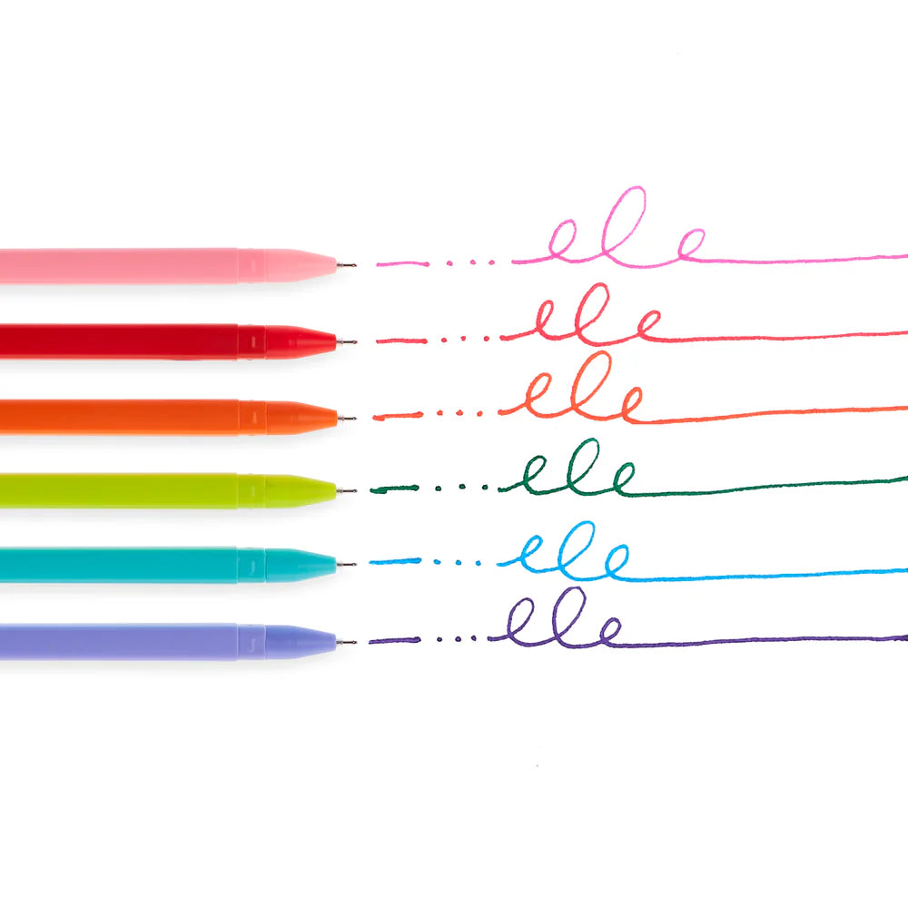 OOLY Fine Line Colored Gel Pen Set of 6