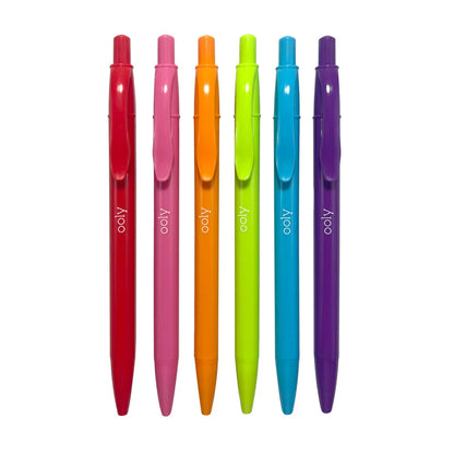 OOLY Bright Writers Colored Ballpoint Pens Set of 6