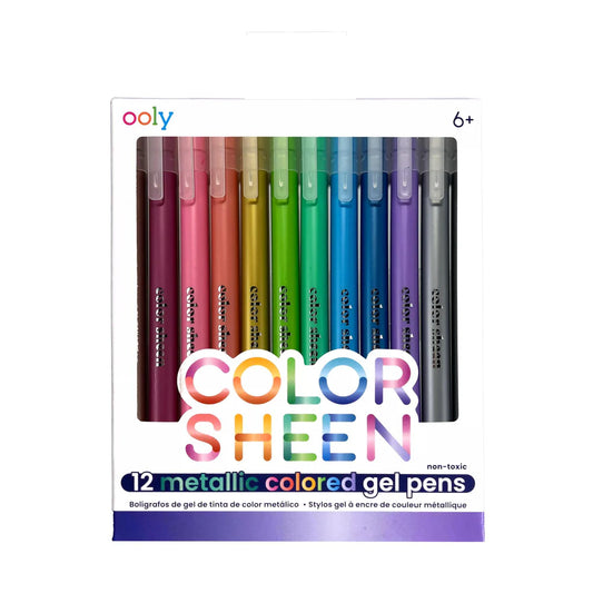 OOLY Color Sheen Metallic Gel Pens Set of 12