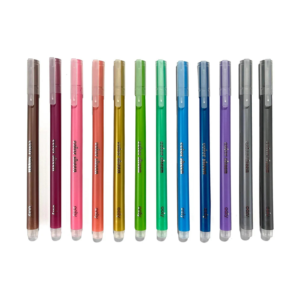 OOLY Color Sheen Metallic Gel Pens Set of 12