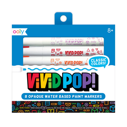 OOLY Vivid Pop! Water Based Paint Markers Set of 8