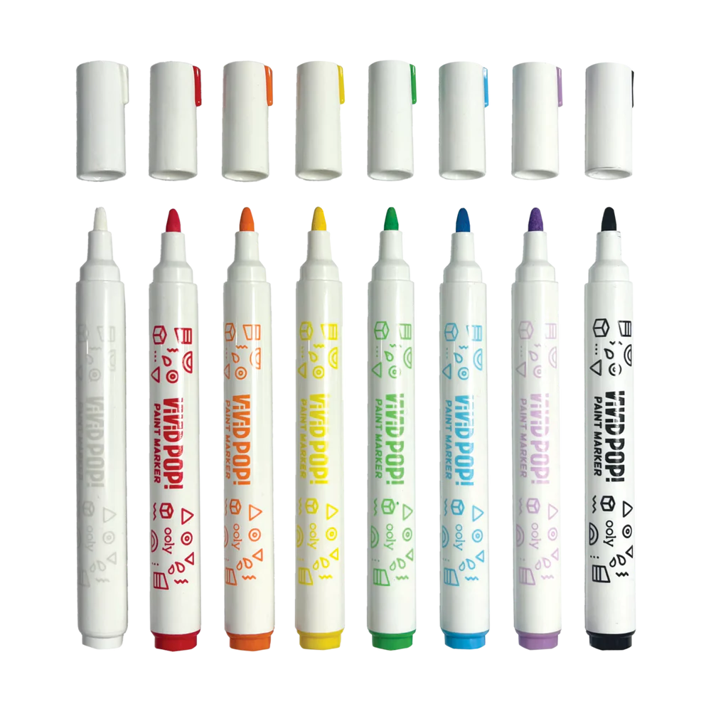 OOLY Vivid Pop! Water Based Paint Markers Set of 8