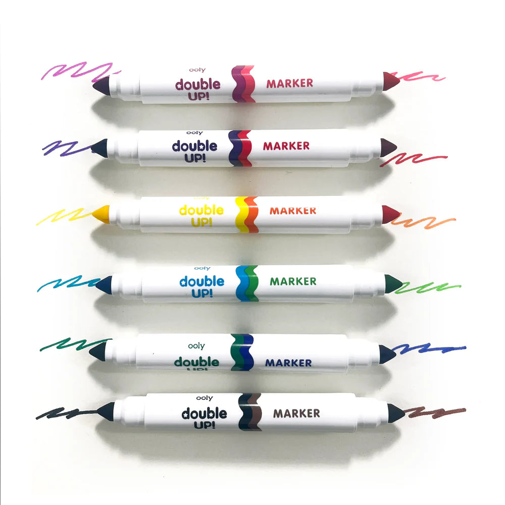 OOLY Double Up! Double-Ended Markers Set of 6