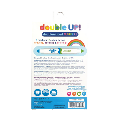 OOLY Double Up! Double-Ended Markers Set of 6