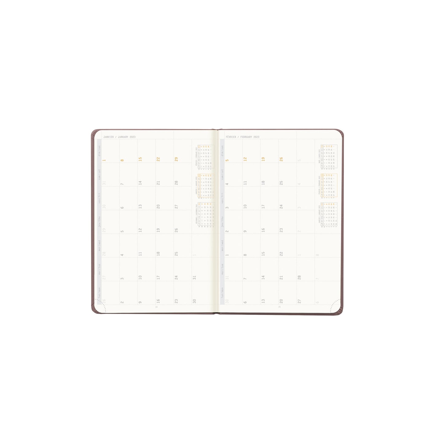 RHODIA 2025 Webplanner A6 Weekly Vertical Chocolate