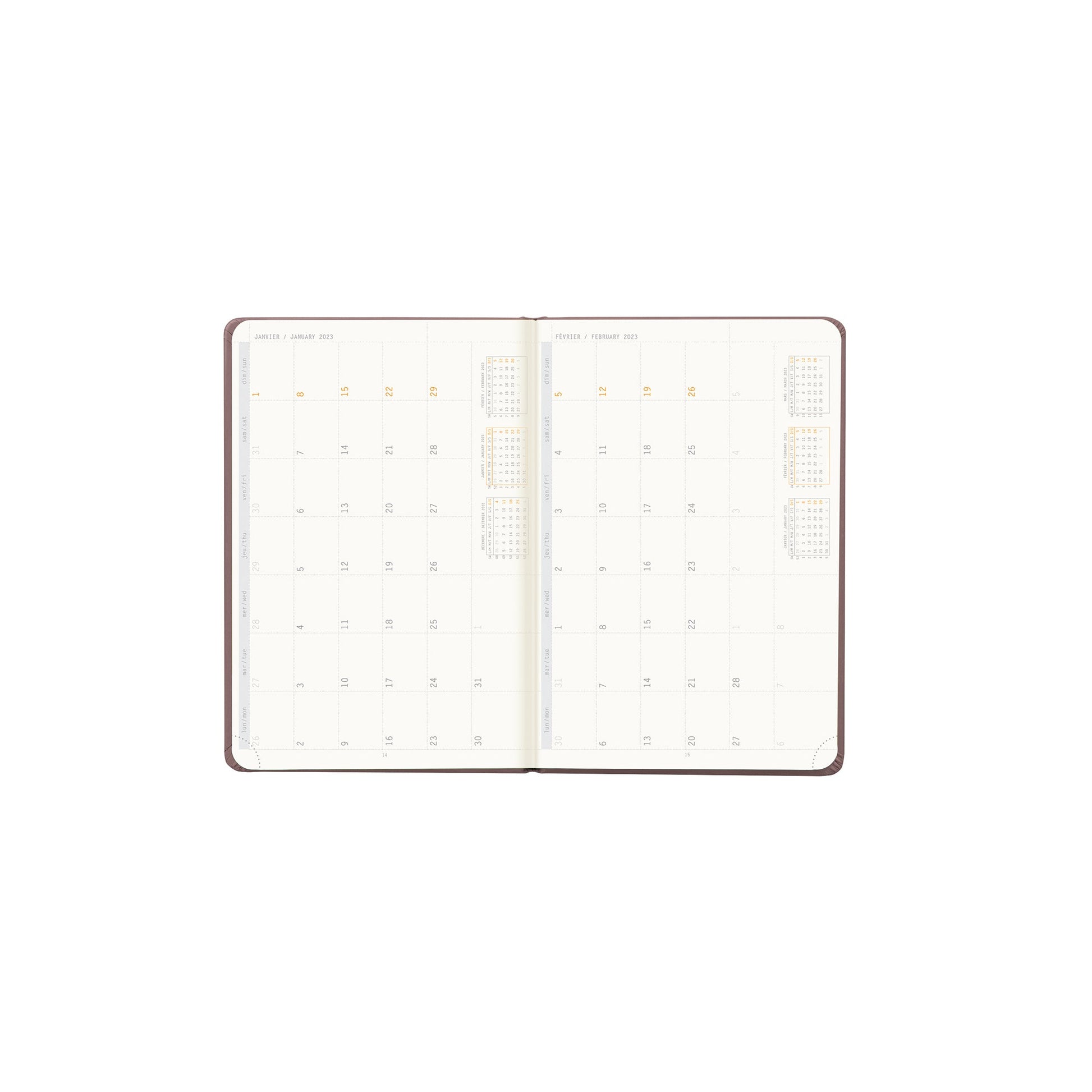 RHODIA 2025 Webplanner A6 Weekly Vertical Chocolate