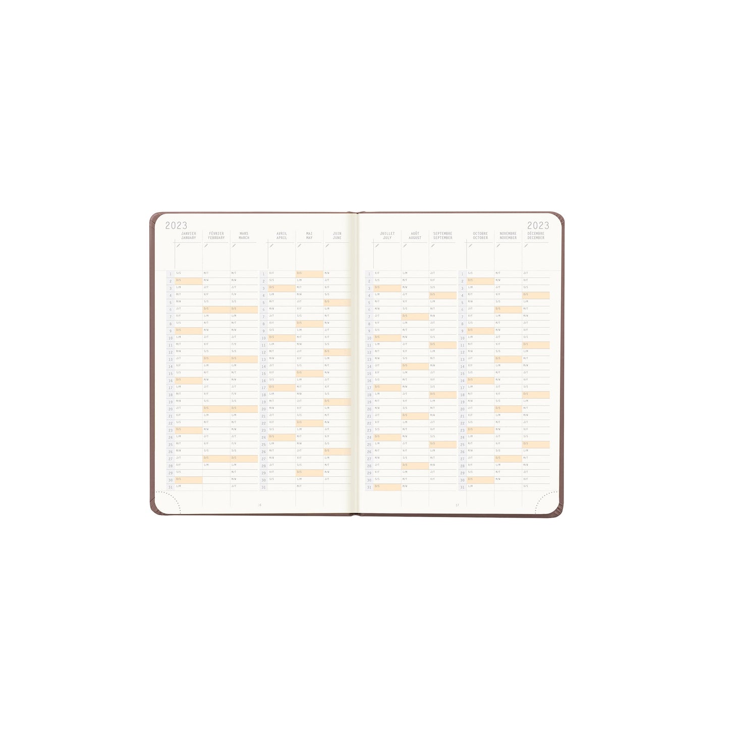 RHODIA 2025 Webplanner A6 Weekly Vertical Chocolate