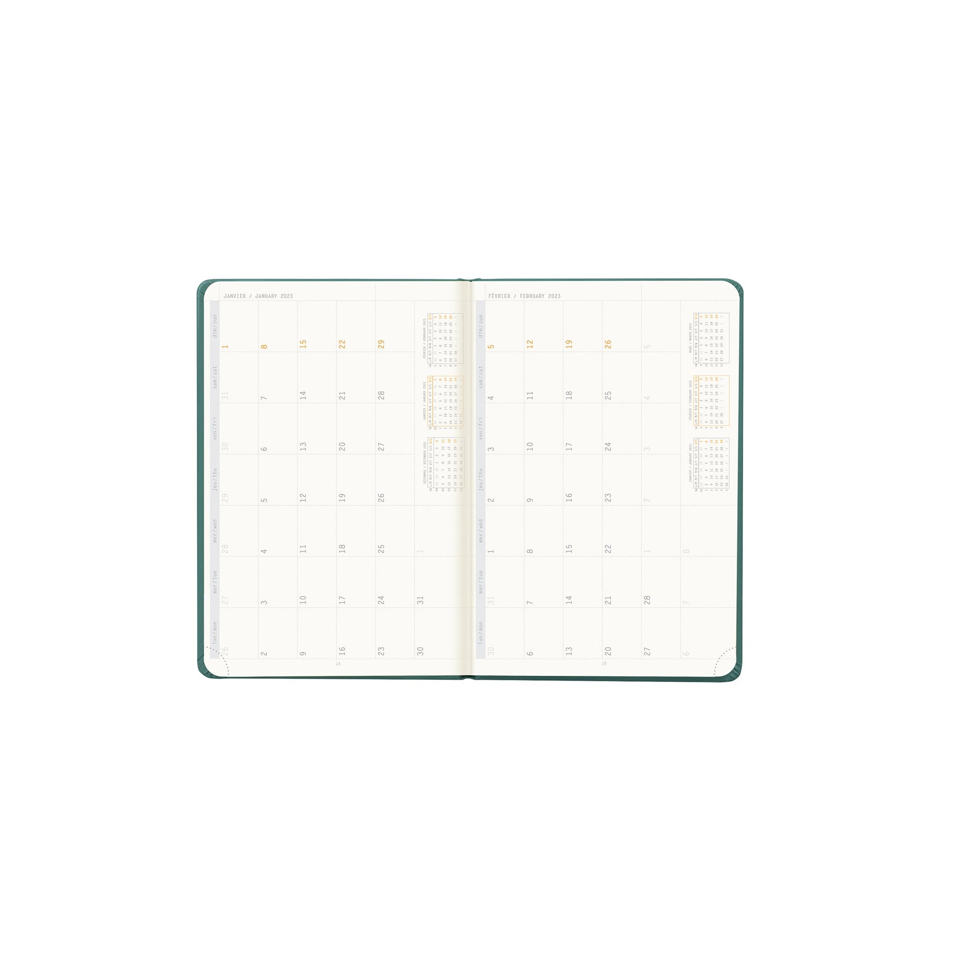 RHODIA 2025 Webplanner A6 Weekly Vertical Aqua