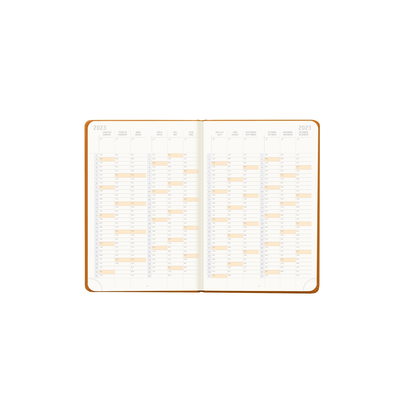 RHODIA 2025 Webplanner A6 Weekly Vertical Orange