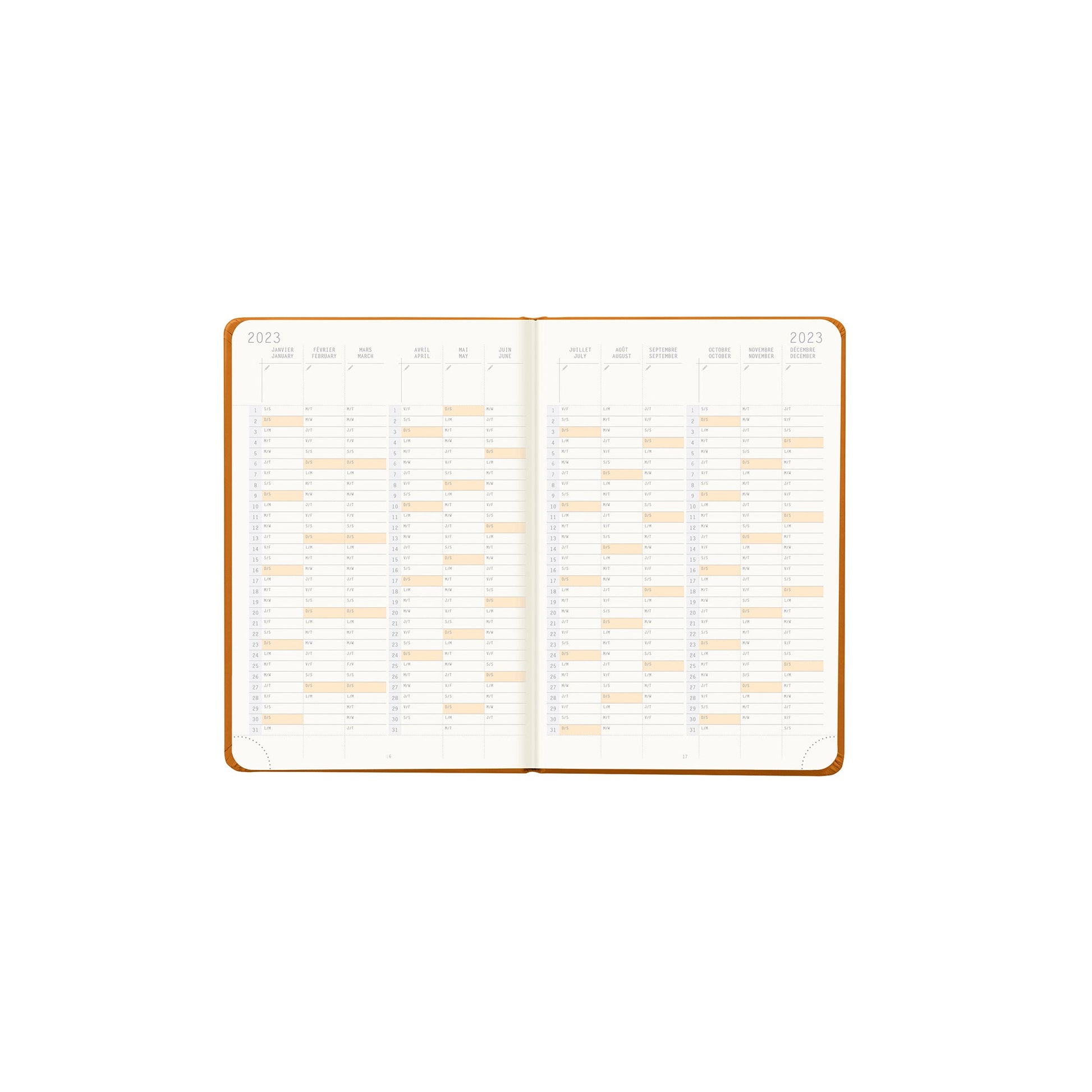 RHODIA 2025 Webplanner A6 Weekly Vertical Orange