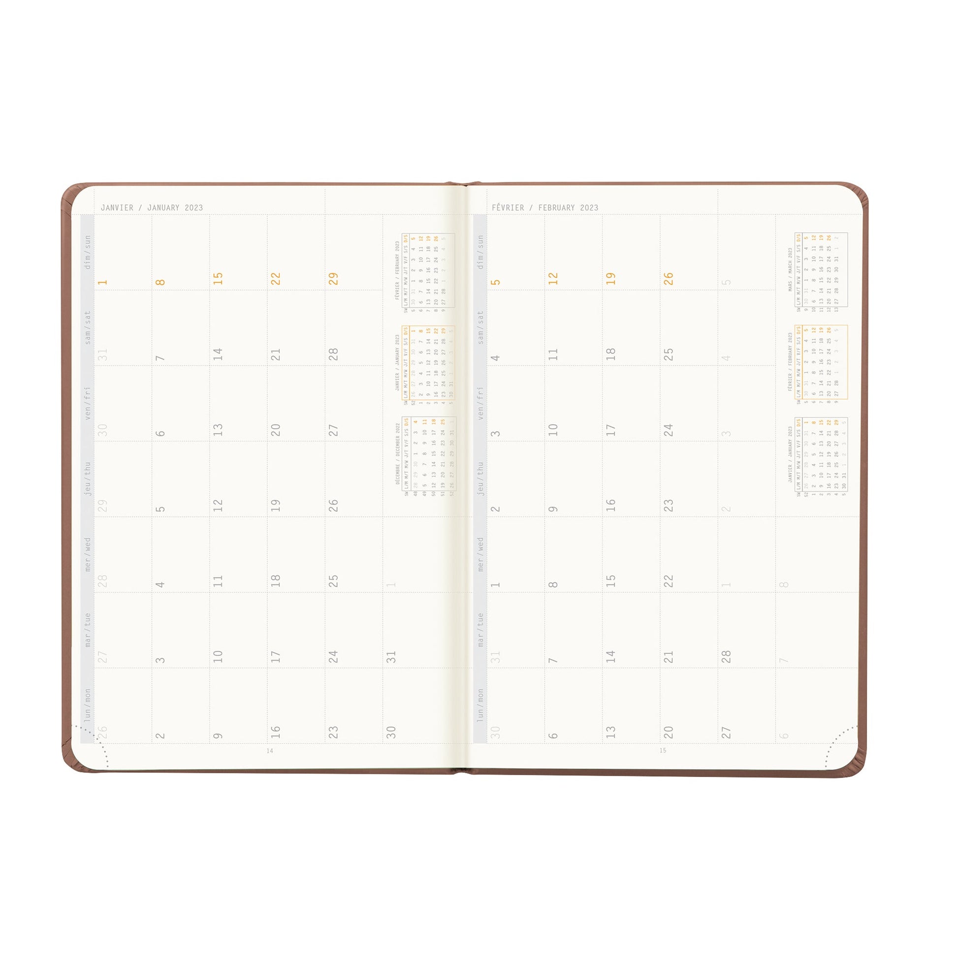 RHODIA 2025 Webplanner A5 Weekly Horizontal Rosewood