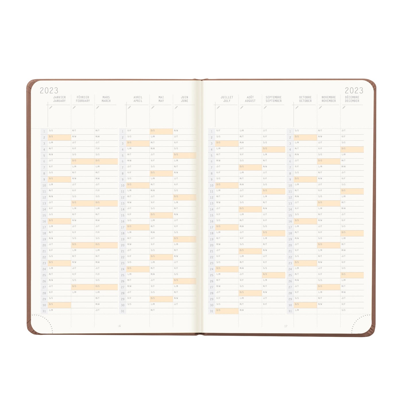 RHODIA 2025 Webplanner A5 Weekly Horizontal Rosewood