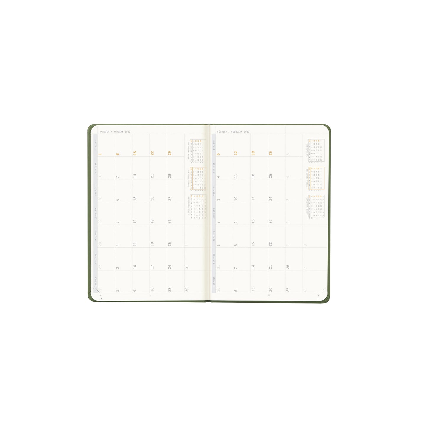 RHODIA 2025 Webplanner A6 Weekly Vertical Sage