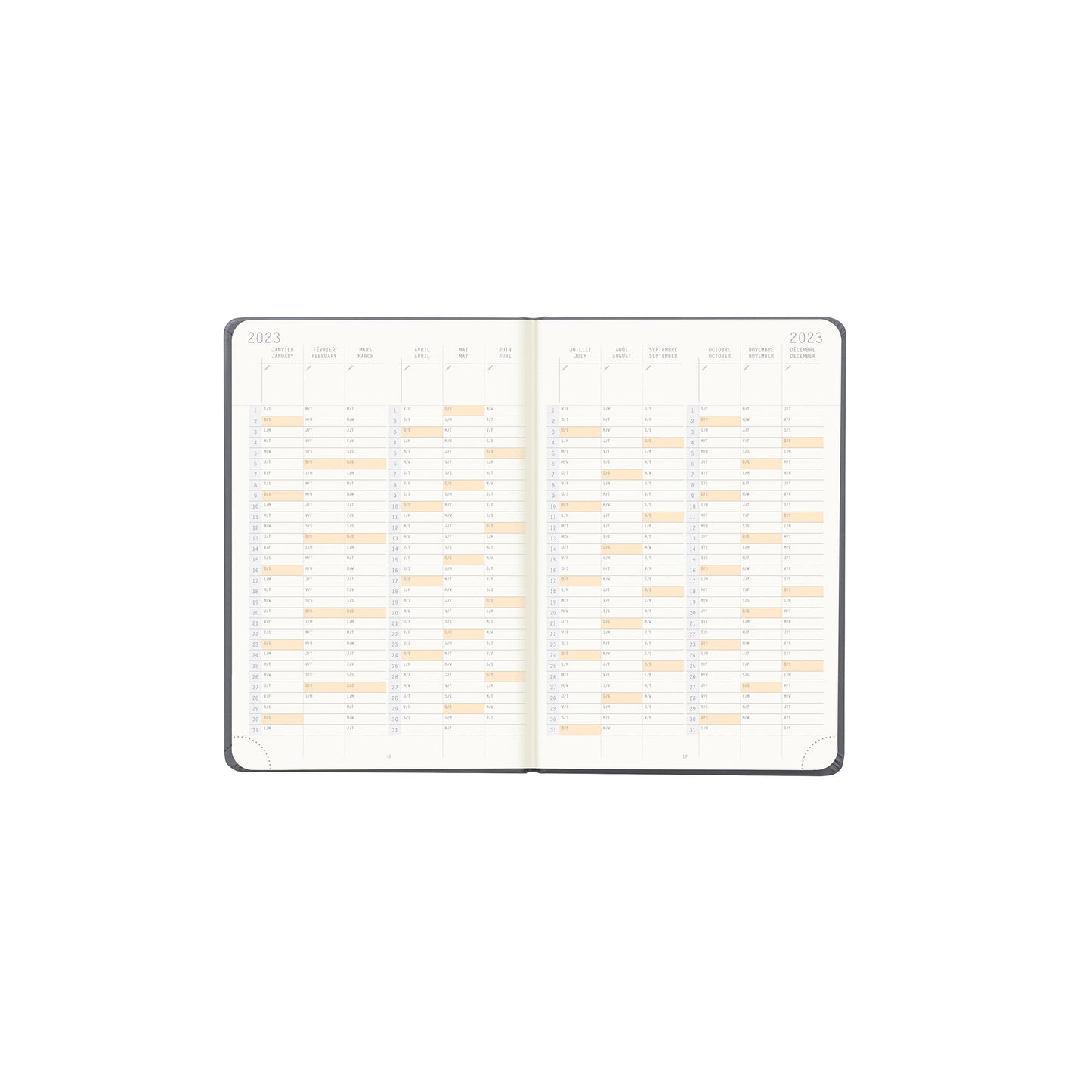 RHODIA 2025 Webplanner A6 Weekly Vertical Titanium