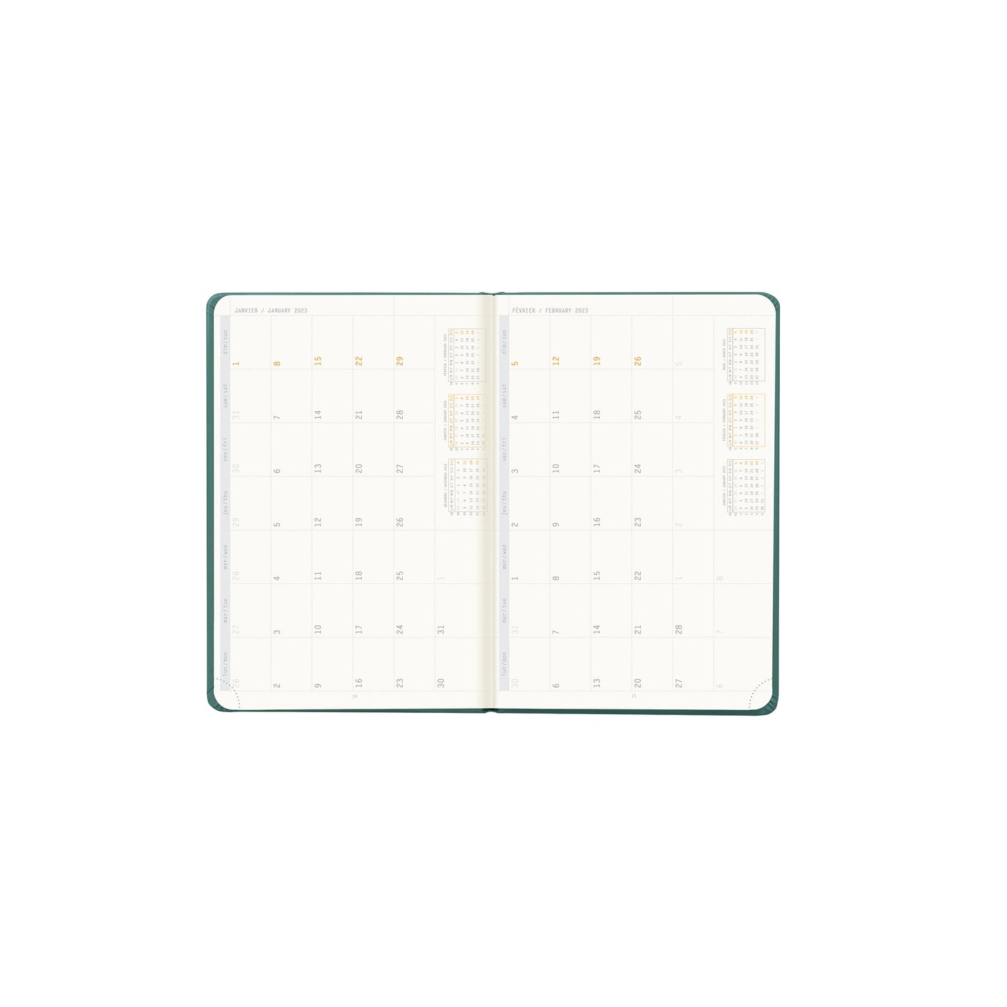 RHODIA 2025 Webplanner A6 Weekly Horizontal Aqua