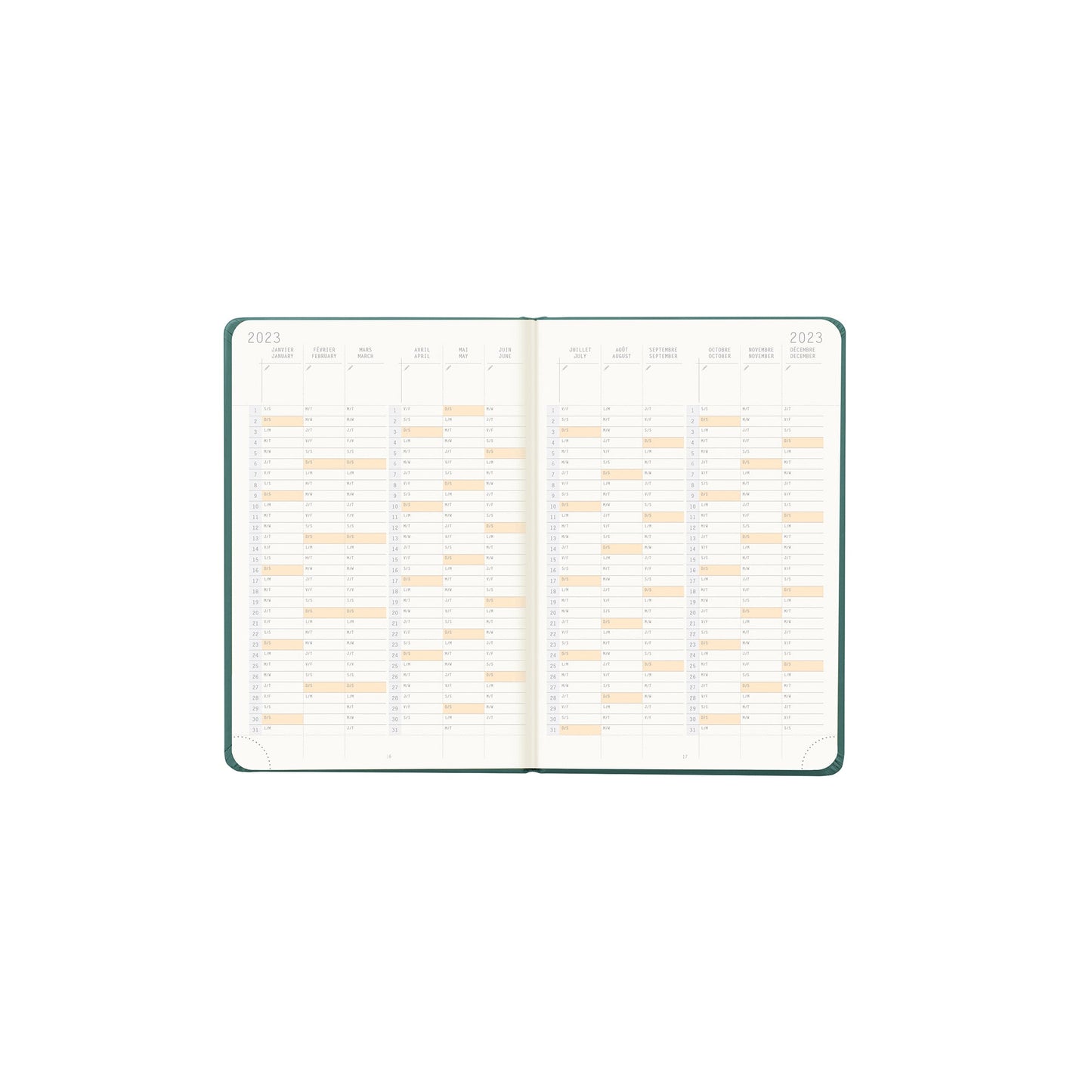 RHODIA 2025 Webplanner A6 Weekly Horizontal Aqua