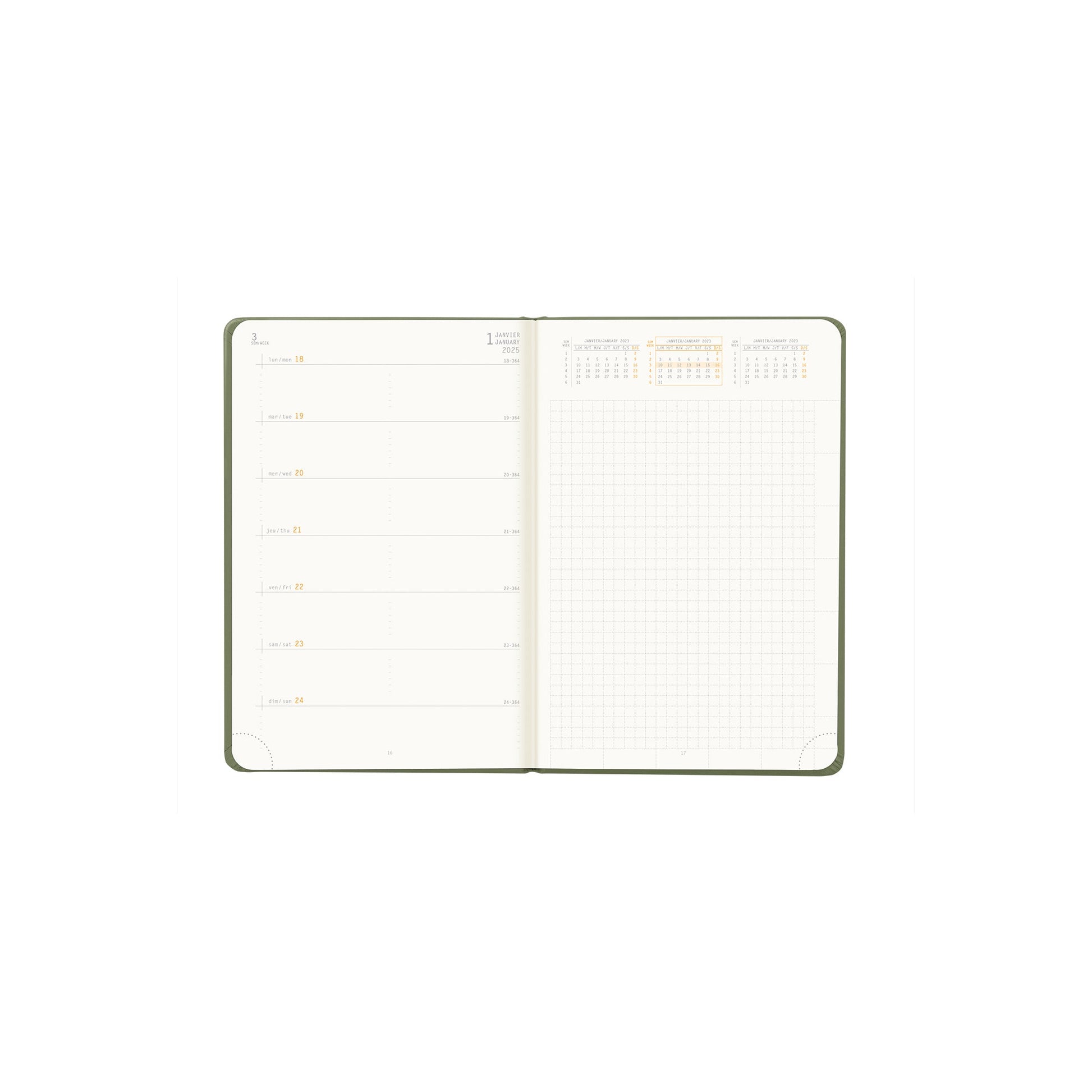 RHODIA 2025 Webplanner A6 Weekly Horizontal Sage