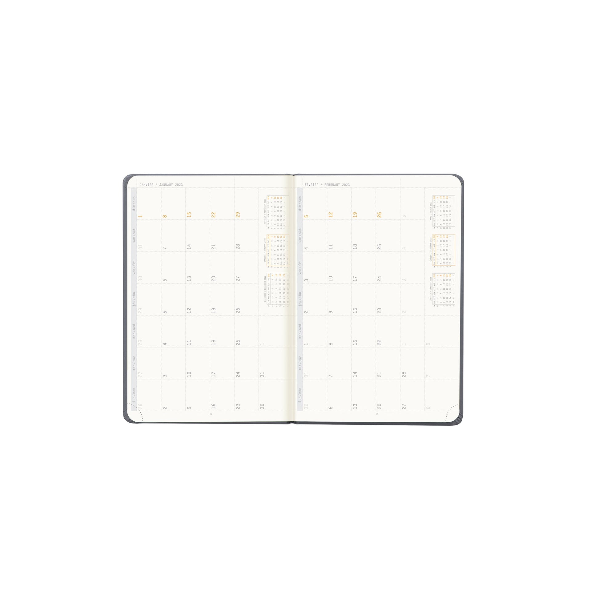 RHODIA 2025 Webplanner A6 Weekly Horizontal Titanium