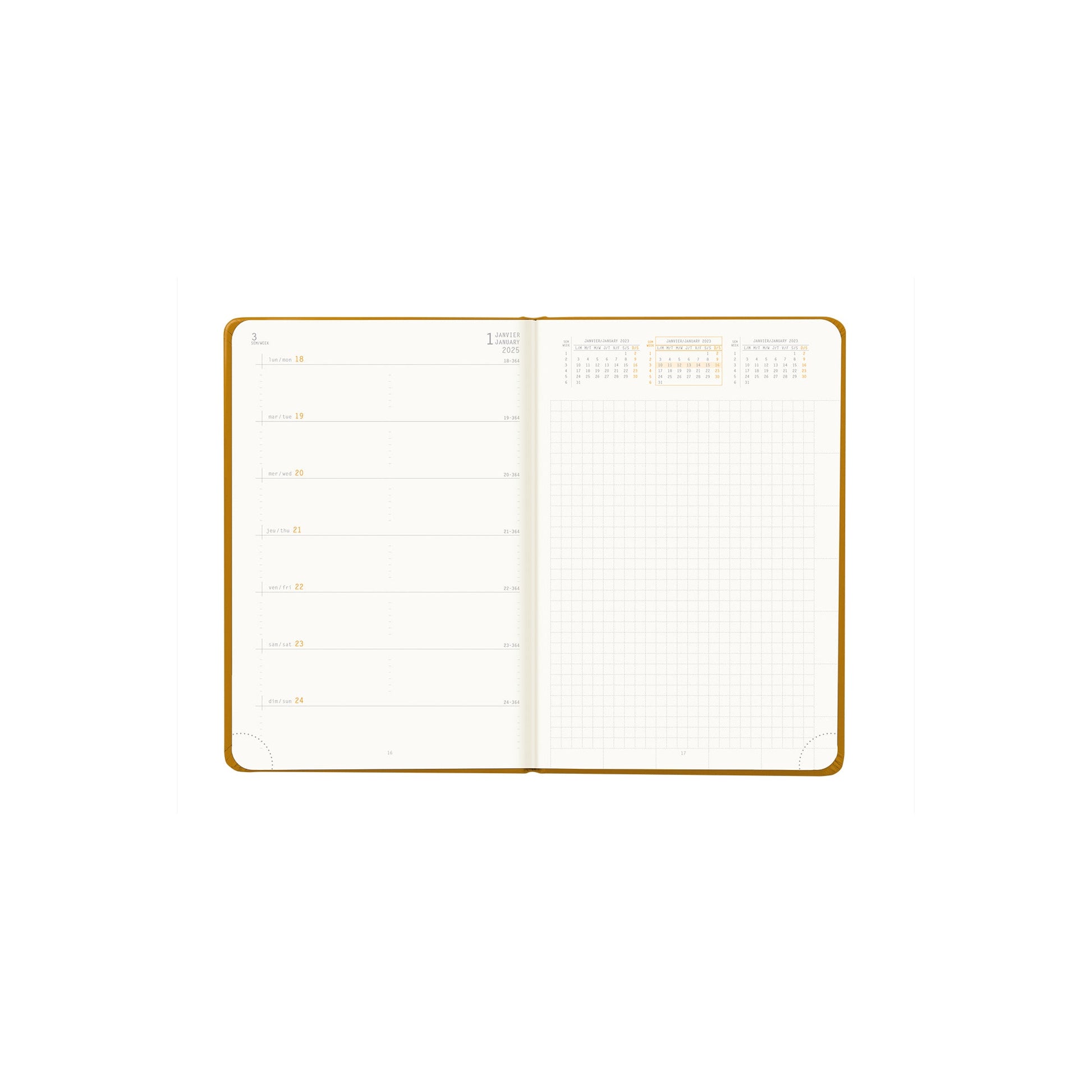 RHODIA 2025 Webplanner A6 Weekly Horizontal Orange