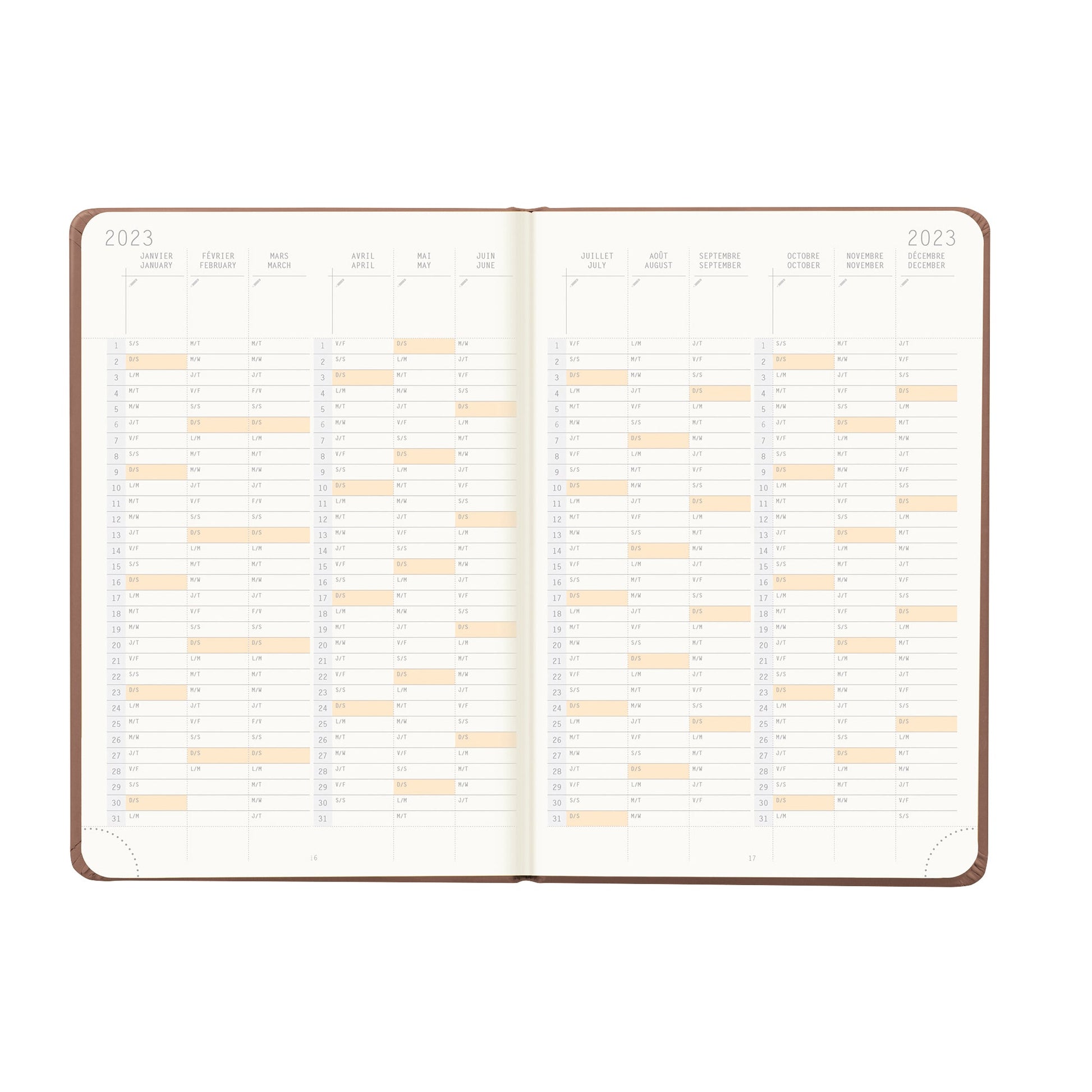 RHODIA 2025 Webplanner A5 Weekly Vertical Rosewood